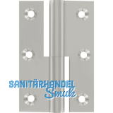 M�belband gerade - Zylinderkopf rechts, 50x40 mm,Messing vernickelt poliert