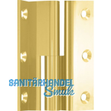 M�belband Kr�pfung D, Zylinderkopf links, 50x33 mm, Messing poliert