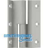 M�belband Kr�pfung D, Zylinderkopf links, 50x33 mm, Messing vernickelt matt