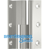 M�belband Kr�pfung D, Zylinderkopf links, 50x33 mm, Messing vernickelt poliert