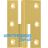 M�belband Kr�pfung B, Zylinderkopf rechts, 50x40 mm, Messing poliert