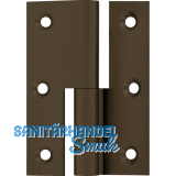 M�belband Kr�pfung B, Zylinderkopf links, 50x40 mm, Messing br�niert