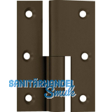 M�belband Kr�pfung B, Zylinderkopf rechts, 50x40 mm, Messing br�niert