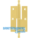 Stil-M�belband gerade, Zierkopf 19 links, 50x40 mm, Messing poliert