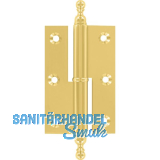 Stil-M�belband gerade, Zierkopf 19 rechts, 50x40 mm, Messing poliert