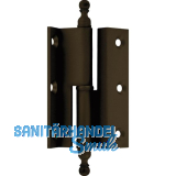 Stil-M�belband Kr�pfung D, Zierkopf 19 links, 50x33 mm, Messing br�niert