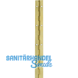 Stangenscharnier gebohrt 3500 x 32 mm, Stahl vermessingt