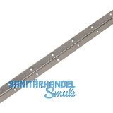 Stangenscharnier gebohrt 3500 x 40 mm, Edelstahl 1.4301