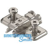 BLUM CLIP Kreuzmontageplatte Langloch, Stahl, Systemschrauben, Distanz 3 mm