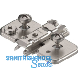 BLUM CLIP Exzenter Kreuzmontageplatte, Zwillingsanschlag, Stahl, EXPANDO, D: 0mm