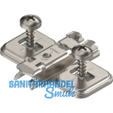 BLUM CLIP Kreuzmontageplatte Langloch, Stahl, Spanplattenschrauben, Distanz 0 mm