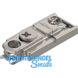 BLUM CLIP Exzenter Montageplatte gerade, Zink, Schrauben, Distanz 0 mm