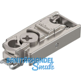 BLUM CLIP Exzenter Montageplatte gerade, Zink, Schrauben, Distanz 3 mm