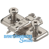 BLUM CLIP Kreuzmontageplatte Langloch, Stahl, Systemschrauben, Distanz 0 mm