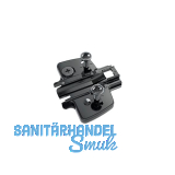 HETTICH Exzenter Kreuzmontageplatte asym, Spezialschraube, Distanz 0 mm schwarz