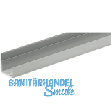 HETTICH Schiebet�r-Abschlussleiste U T�rst�rke 15-16 mm 2500 mm, Aluminium