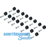 HETTICH TopLine L - D�nnt�r Set, Kunststoff schwarz / Stahl verzinkt