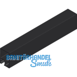 CINETTO Aluminium Glasrahmenprofil ANKOR-19, L 6100 mm schwarz eloxiert