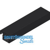 CINETTO Aluminium Glasrahmenprofil ANKOR-30, L 6100 mm, schwarz eloxiert