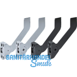 HETTICH Blendenst�tze einstellbar, Stahl Alu-Finish, links/rechts