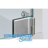HETTICH Glast�rscharnier ET 5150 Set, Glas bis 6,3 mm; 40x30 mm, Zink vern. matt