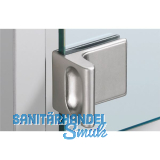 HETTICH Glast�rgriff ET 5150, Glas bis 6,3 mm; 40x30 mm, Zink vern. matt