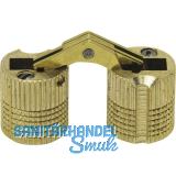 Exakt Einbohr-Scharnier Bohr � 10 mm, �W 180�, Messing blank