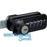 HETTICH Zahlenschloss mit Schn�pper - Fixcode, links, Stahl/KS schwarz