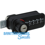 HETTICH Zahlenschloss mit Schn�pper - Freecode, links, Stahl/KS schwarz