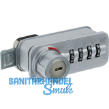 HETTICH Zahlenschloss mit Schn�pper - Freecode, Lade, Stahl/KS verchromt matt