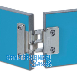 PR�META Einachs- Flachband f�r d�nne T�ren Mittelanschlag, Zamak vernickelt matt