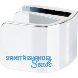 SISO Glast�rgriff Square, Glas 4-6 mm; 32,5x26 mm, Zink verchromt