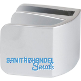 SISO Glast�rgriff Square, Glas 4-6 mm; 32,5x26 mm, Zink verchromt matt