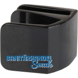 SISO Glast�rgriff Square, Glas 4-6 mm; 32,5x26 mm, Zink schwarz