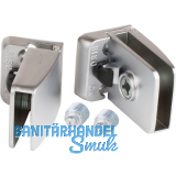 SISO Glast�rscharnier Square Set, Glas 4-6 mm; 43x30 mm, Zink verchromt matt