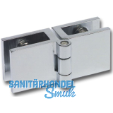FONSEGRIVE Glast�rscharnier BMH25/5/7, Glas 4-6 mm; 33x25mm, Messing verchromt