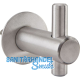 Mantelhaken Inti mit Platte � 30 mm, Tiefe 42 mm, Edelstahl geb�rstet