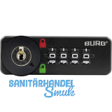 BURG Zahlenschloss sPinLock510 DIN-rechts ohne Riegel, schwarz