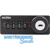 BURG Zahlenschloss sPinLock700 DIN-links ohne Riegel, schwarz