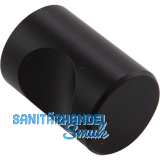 Knopf Alasco � 18 mm, Tiefe 24 mm, Aluminium schwarz matt