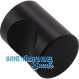 Knopf Alasco � 20 mm, Tiefe 24 mm, Aluminium schwarz matt