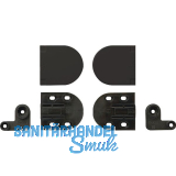 LAMP� Deckelscharnier HG-JHM16-50 klein; Aluminium/Kunststoff schwarz