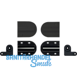 LAMP� Deckelscharnier HG-JHM20-80 gro�; Aluminium/Kunststoff schwarz