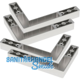 EFFEGI BREVETTI Eckteile zu Glasrahmenprofil ANKOR 30 f�r eine T�r