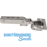 LAMP� Schwerlast M�bel Scharnier 95�, Eckanschlag, mit Feder, vernickelt