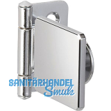 LAMP�Glast�rscharnier GH34-0CR-K, Glas 4-6 mm; 36x38 mm, Stahl verchromt eckig