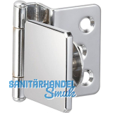 LAMP�Glast�rscharnier GH34-8CR-K, Glas 4-6 mm; 38x38 mm, Stahl verchromt eckig