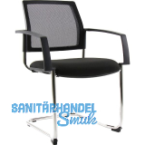 TOPSTAR Besucherstuhl BtoB 20 Netz Armlehne chrom/schwarz