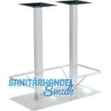 Plattenstehtischgestell mit Fu�st�tze Bayreuth 2 - silberfarbig beschichtet