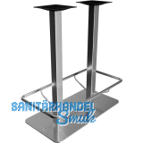 Plattenstehtischgestell mit Fu�st�tze Coburg 2 - Edelstahl geschliffen
